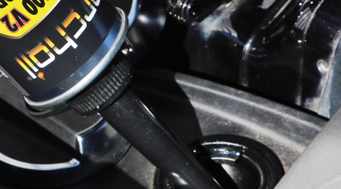 Additive being added to an engine